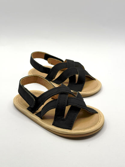 סנדלי תינוקות שחורים